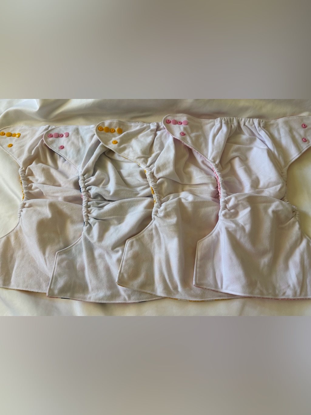 Nora’s Nursery Cloth Diapers Lot 4 (Pocket Shells + Bamboo Inserts) Citrus Bee — image 3 of 4